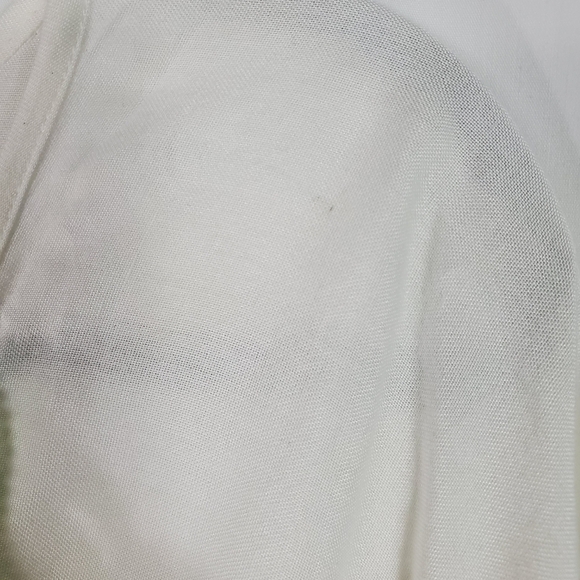 Sundress Fringe and Beaded thin white long bell sleeve top size Small - Picture 7 of 8